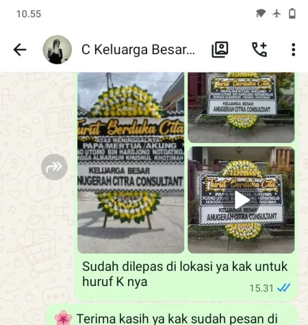 Pengiriman Papan Bunga Duka Srengseng